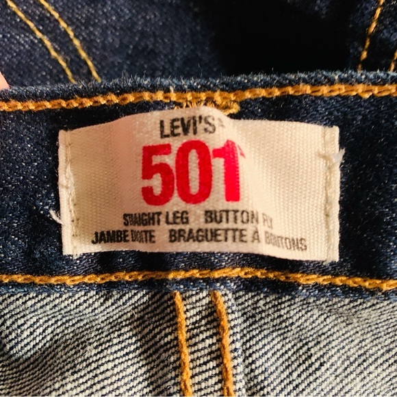 Levis 501 Straight Leg Button Fly Jeans - Picture 8 of 9
